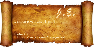 Jelenovics Emil névjegykártya